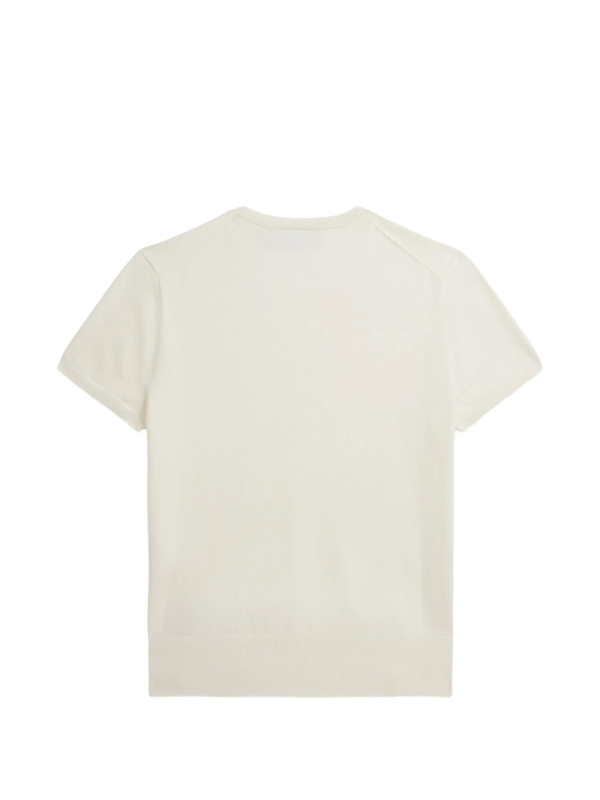 RALPH LAUREN WOMEN Crewneck Logo T-shirt Cream